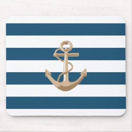 Maritime And Nautical With Anchor - Mousepad