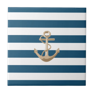 Maritime and Nautical with Anchor - Photo Tile