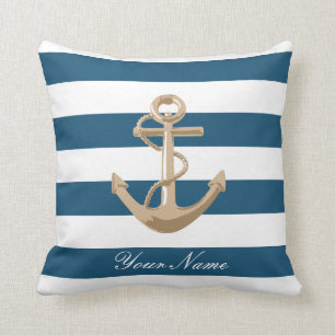 Maritime and Nautical with Anchor - Pillow