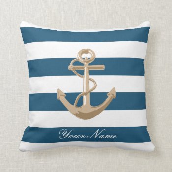 Maritime And Nautical With Anchor - Pillow by UberTee at Zazzle