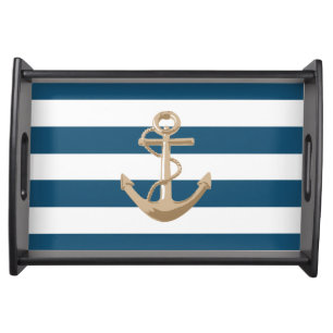 Maritime and Nautical with Anchor - Serving Tray