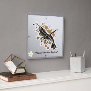 "Maritime Artistry" Square Wall Clock
