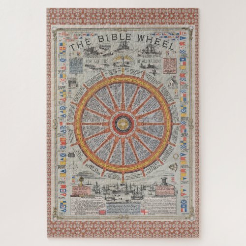 Maritime Bible Puzzle The Bible Wheel for Sailors Jigsaw Puzzle