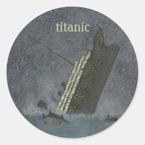 Maritime Disaster Titanic Shipwreck Classic Round Sticker