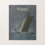 Maritime Disaster Titanic Shipwreck Jigsaw Puzzle<br><div class="desc">Maritime Disaster Titanic Shipwreck Puzzle.  The final moments of the 1912 Sinking of the Titanic. Personalize the title or the Image Name in the Lower Right corner.</div>