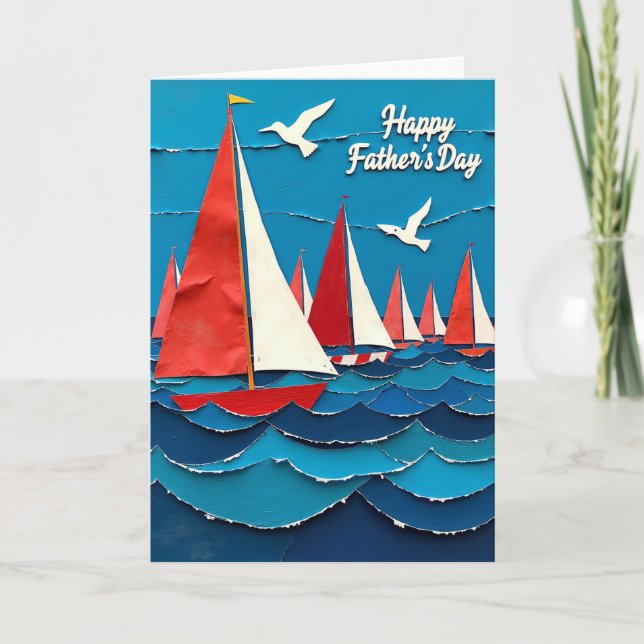 Maritime Fathers Day Collage Card (Front)