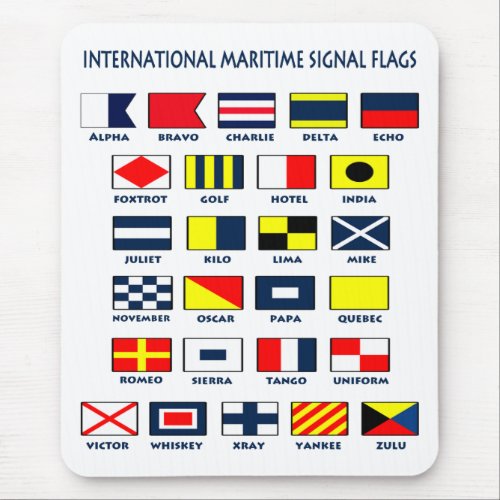 Maritime Flag Signals Mousepad