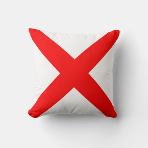 Maritime Flag V — Victor Throw Pillow
