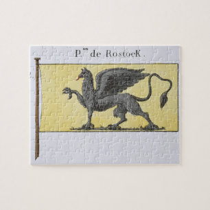 Maritime Flag with Griffin Emblem denoting de Rost Jigsaw Puzzle