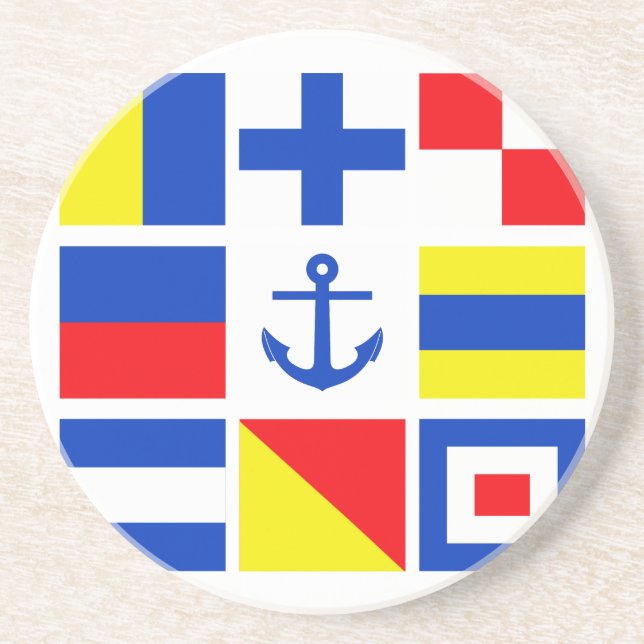 Maritime flags coaster (Front)