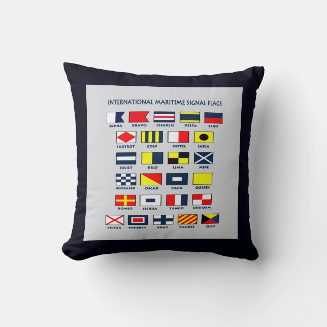 Maritime Flags Pillow (Front)