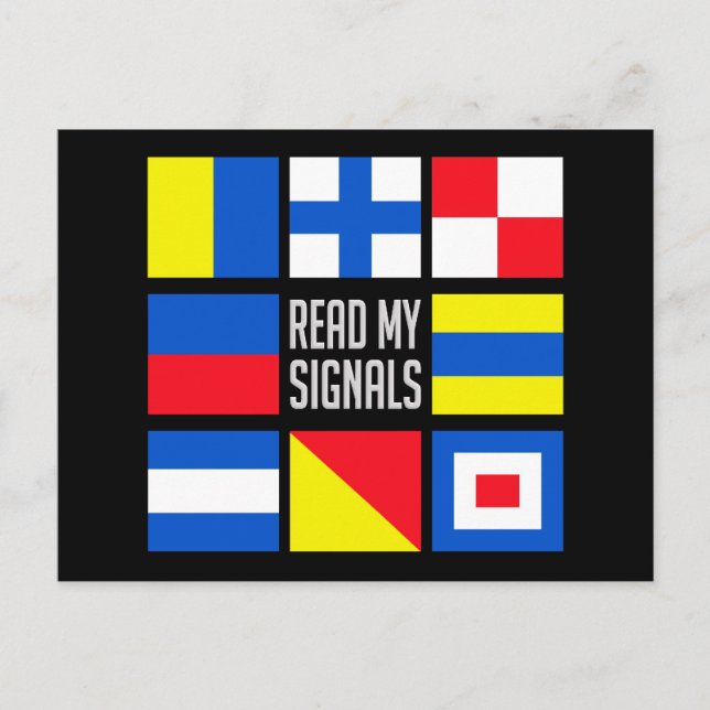 Maritime flags postcard - customize! (Front)
