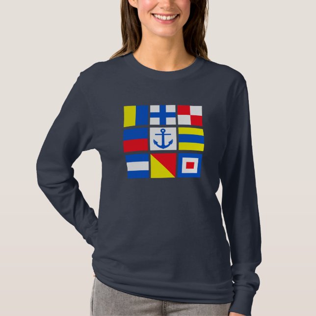 Maritime flags shirt - choose style & color (Front)