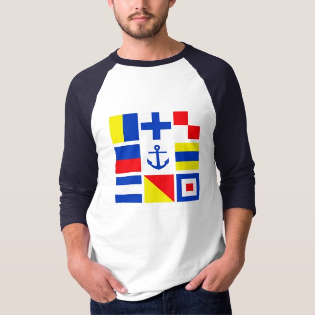 Maritime flags shirt - choose style & color (Front)