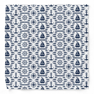 Maritime In Blue Pattern Bandana