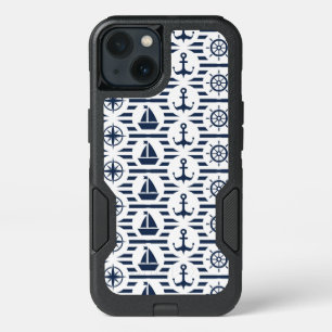 Maritime In Blue Pattern iPhone 13 Case