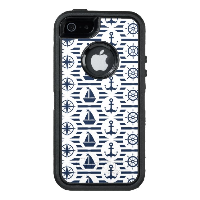 Maritime In Blue Pattern Otterbox iPhone Case (Back)