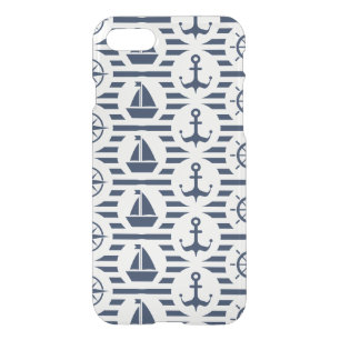 Maritime In Blue Pattern iPhone SE/8/7 Case