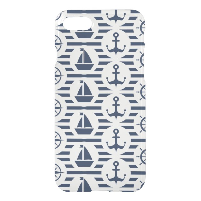 Maritime In Blue Pattern Uncommon iPhone Case (Back)