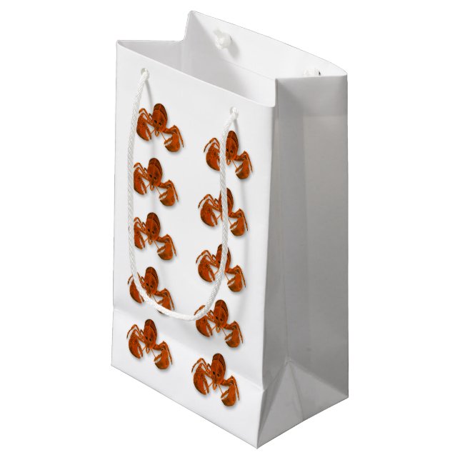 Maritime  Lobster Small Gift Bag (Front Angled)
