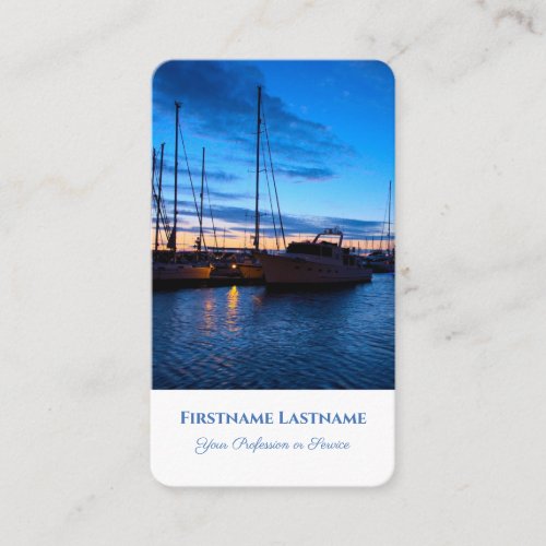 Maritime marina yacht pier travel agent tourism business card