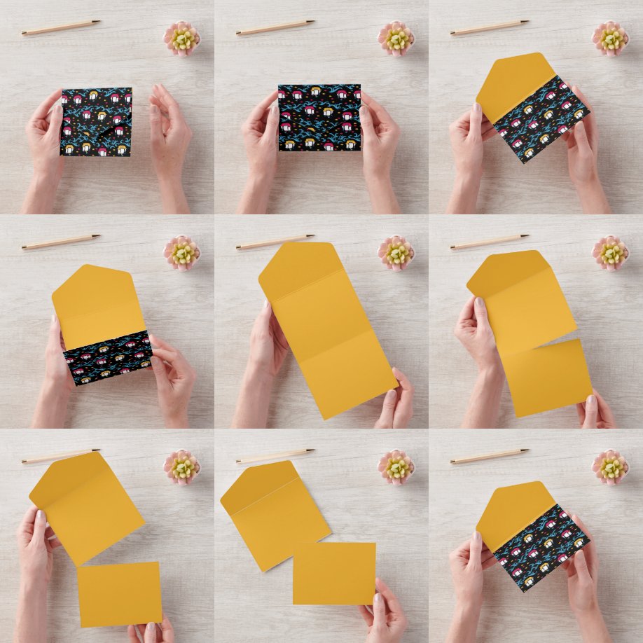 Maritime Marvels: Red and Yellow Sea Adventure  All In One Invitation