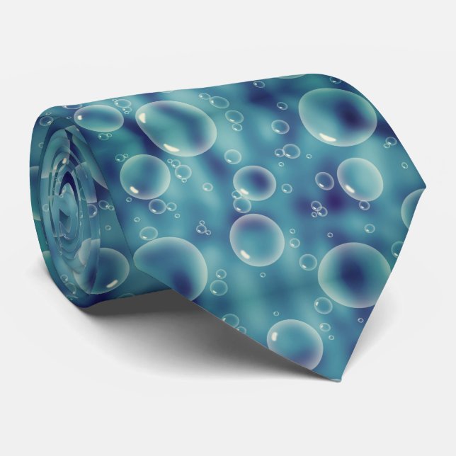 Maritime Modern Water Bubble Pattern Neck Tie (Rolled)