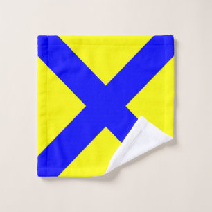 maritime nautical alphabet number five symbol flag wash cloth