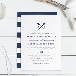 Maritime Nautical Monogram Wedding Invitation