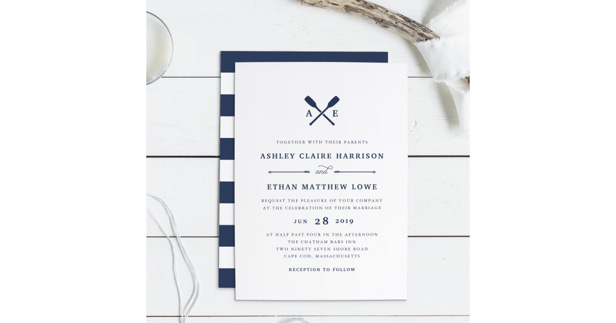 Ashley collection  monogram wedding invitations