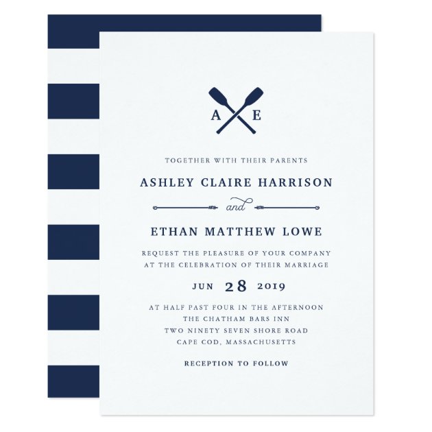 Maritime | Nautical Monogram Wedding Invitation