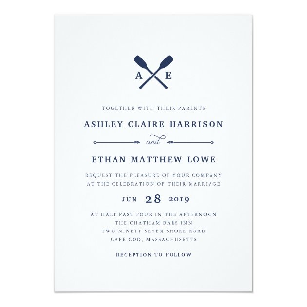 Maritime | Nautical Monogram Wedding Invitation