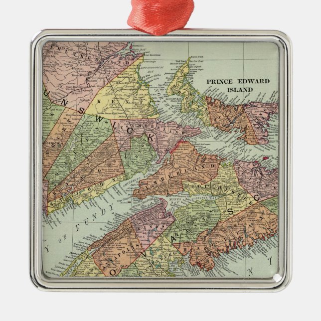 Maritime Provinces of Canada Metal Ornament (Front)