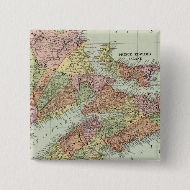 Maritime Provinces of Canada Pinback Button (Front)