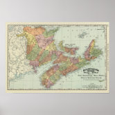 Poster - Canada Map with Provinces