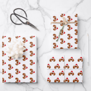 Maritime Santa Claus Lobster Wrapping Paper Sheets