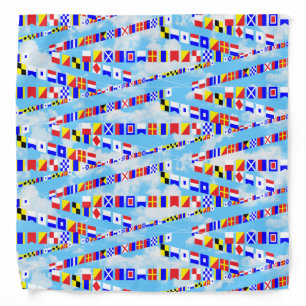 Maritime Signal Flags pattern 5 Sailor Sayings Bandana