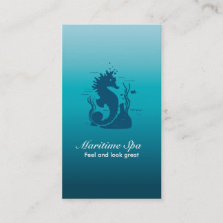 MARITIME SPA SEAHORSE ALGA AND CORALS BLUE BUSINESS CARD