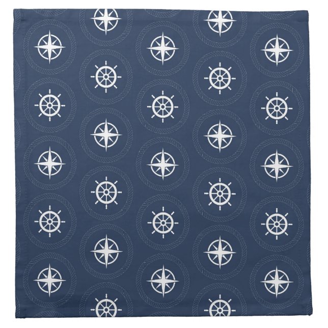 Maritime Tool Pattern Cloth Napkin (Front)