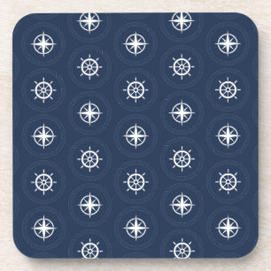 Maritime Tool Pattern Drink Coaster