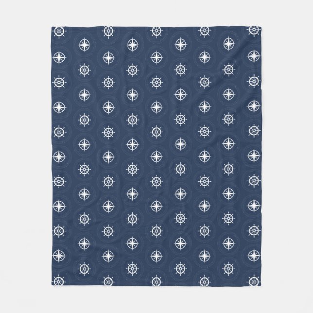 Maritime Tool Pattern Fleece Blanket (Front)