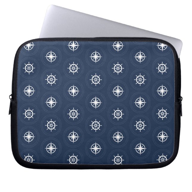 Maritime Tool Pattern Laptop Sleeve (Front)