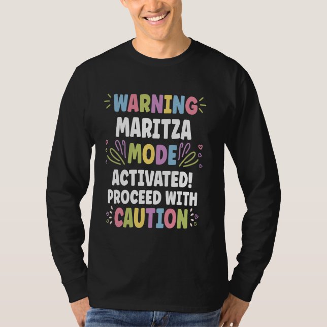 MARITZA Personalized Name Funny Cute Custom MARITZ T-Shirt (Front)