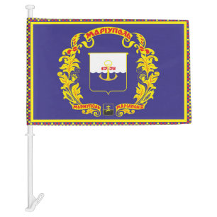 Mariupol city flag Ukraine symbol