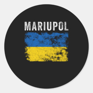 Mariupol Ukraine Ukrainian Patriotic Classic Round Sticker