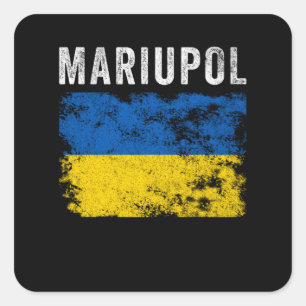 Mariupol Ukraine Ukrainian Patriotic Square Sticker