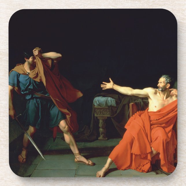 Marius at Minturnae, 1786 (oil on canvas) Coaster (Front)