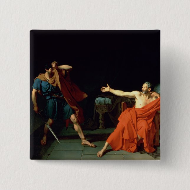 Marius at Minturnae, 1786 (oil on canvas) Pinback Button (Front)