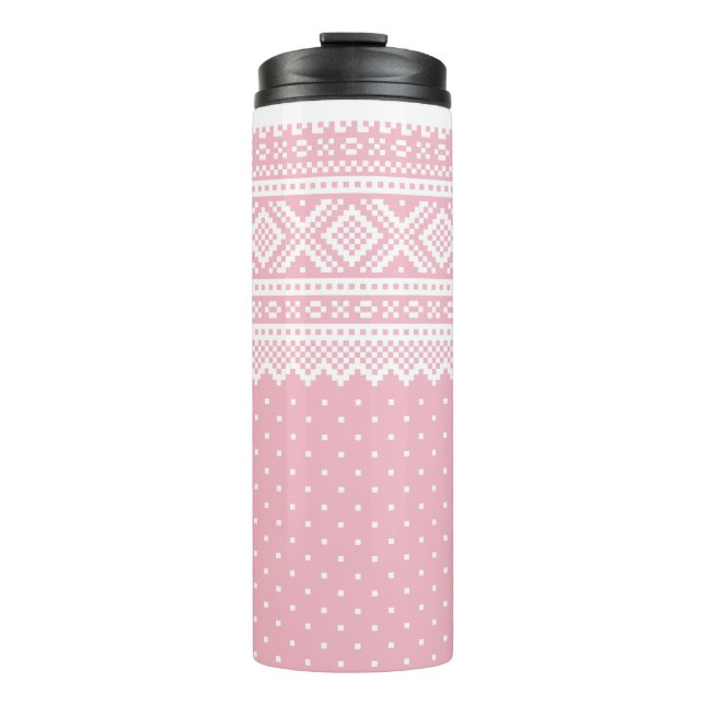 Mariusgenser Sweater Pattern Thermal Tumbler (Front)