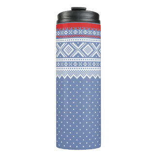 Mariusgenser Sweater Pattern Thermal Tumbler